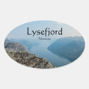 Pegatina Ovalada Lysefjord Noruega