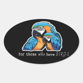 Pegatina Ovalada Macaws sticker (arara)