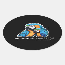 Pegatina Ovalada Macaws sticker (arara)