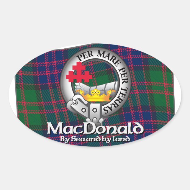Pegatina Ovalada MacDonald Clan (Anverso)