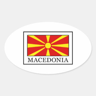 Pegatina Ovalada Macedonia