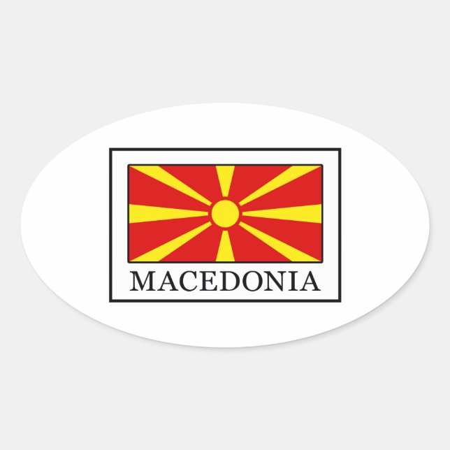 Pegatina Ovalada Macedonia (Anverso)