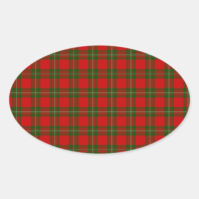 Pegatina Ovalada MacGregor Tartán (Anverso)