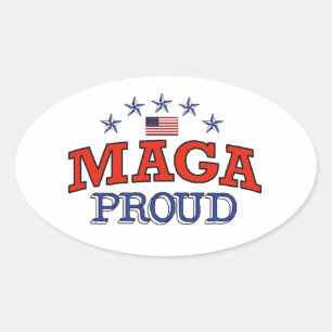 Pegatina Ovalada MAGA Orgullo