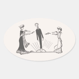 Pegatina Ovalada Magnetismo animal -