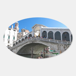 Pegatina Ovalada ¡Magnífico! Venecia definitiva, Rialto, Gran Canal