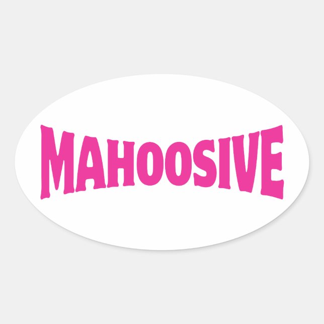 PEGATINA OVALADA MAHOOSO (Anverso)