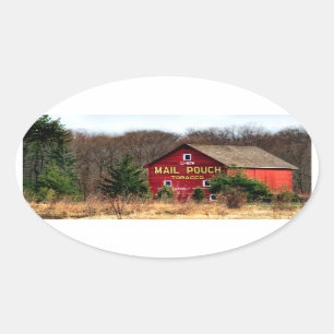 Pegatina Ovalada Mail Pouch Barn