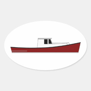 Pegatina Ovalada Maine Lobster Bot