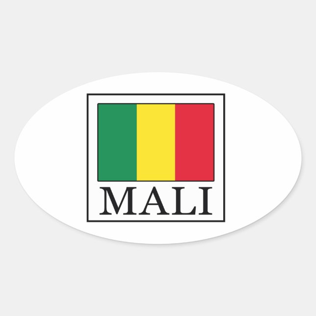 Pegatina Ovalada Malí (Anverso)