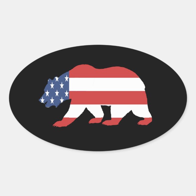 Pegatina Ovalada Mama America (Anverso)