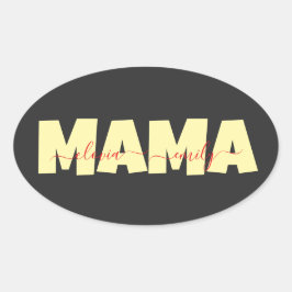 Pegatina Ovalada Mama Customized children name