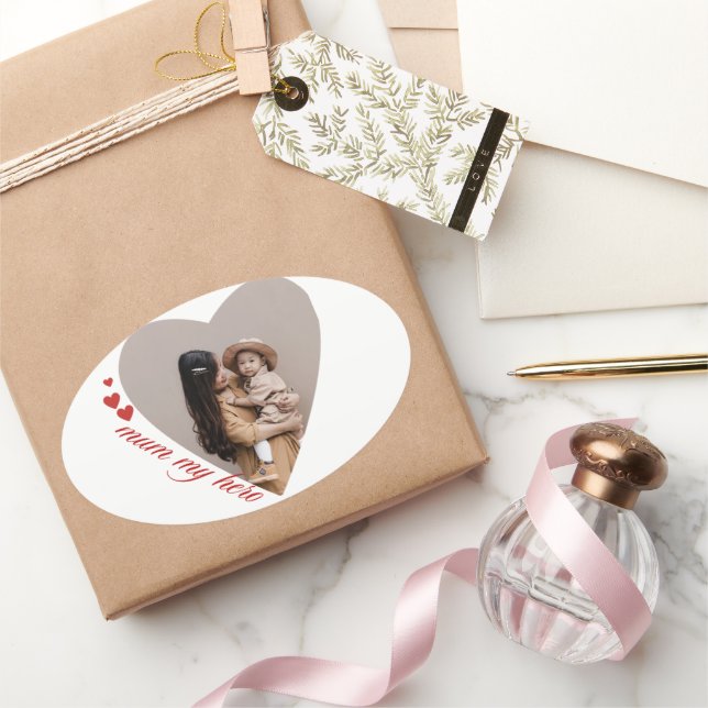 Pegatina Ovalada mamá número 1 para mí (Regalar)