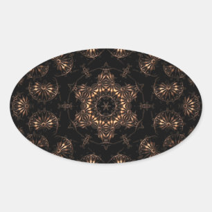 Pegatina Ovalada Mandala de la Edad de Bronce