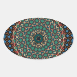 Pegatina Ovalada Mandala Decorativa