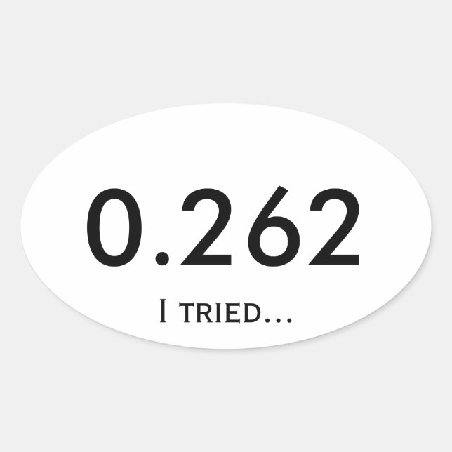 Pegatina Ovalada Maratón 0,262 (Anverso)