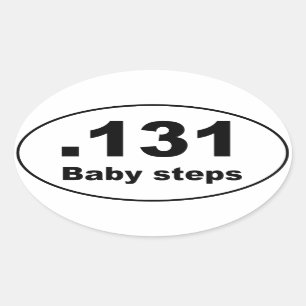 Pegatina Ovalada Maratón .131 - Pasos de bebé