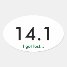 Pegatina Ovalada Maratón 14,1