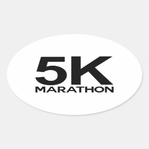 Pegatina Ovalada maratón 5k