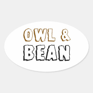 Pegatina Ovalada Marca de negocio de café personalizable