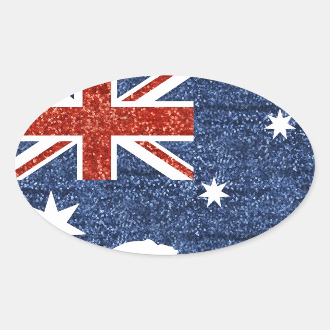 Pegatina Ovalada marca secuin australia (Anverso)