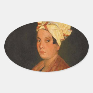 Pegatina Ovalada Marie Laveau: La Reina Voodoo