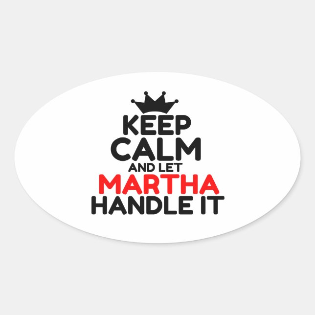 PEGATINA OVALADA MARTHA (Anverso)