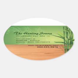 Pegatina Ovalada Masaje y Spa Serene