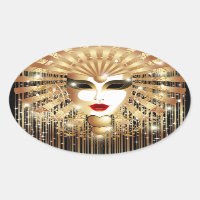 Máscara Fiesta del Carnaval de Venecia Dorada