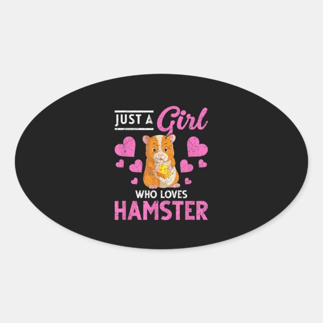 Pegatina Ovalada Mascota de animales de compañía Mamá Hamster (Anverso)