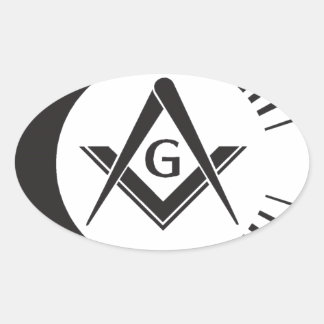 Pegatina Ovalada Masonic, Freemason, Masons