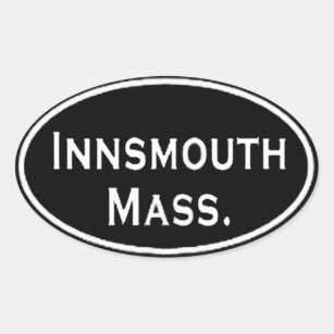 Pegatina Ovalada Massachusetts de Innsmouth