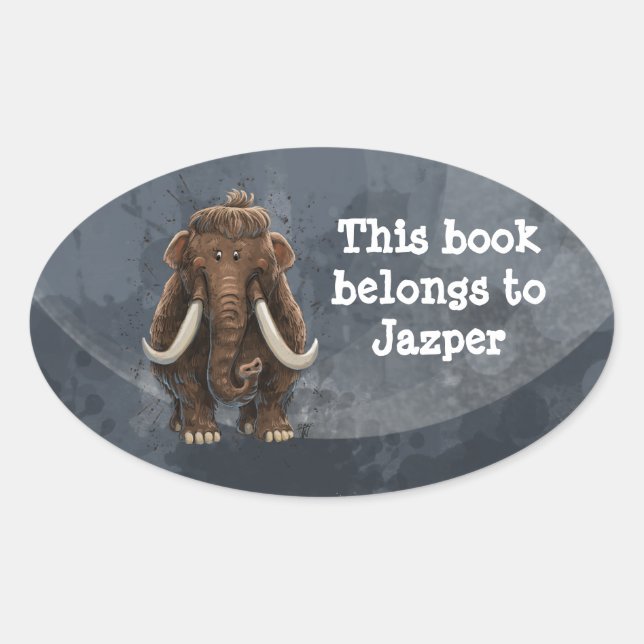 Pegatina Ovalada Mastodon (Anverso)