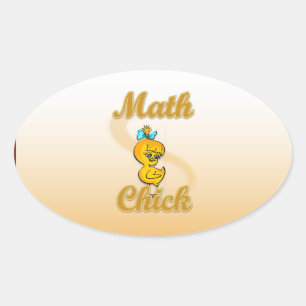 Pegatina Ovalada Math Chick