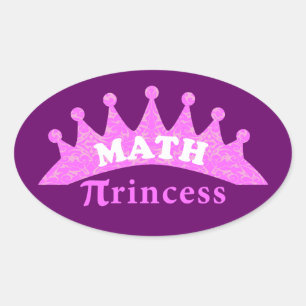 Pegatina Ovalada Math Princess