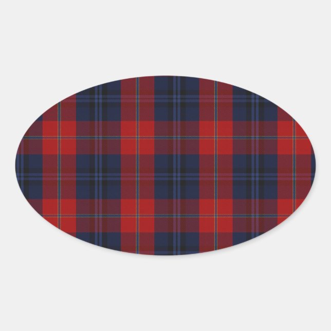 Pegatina Ovalada McKnight Clan Tartán (Anverso)