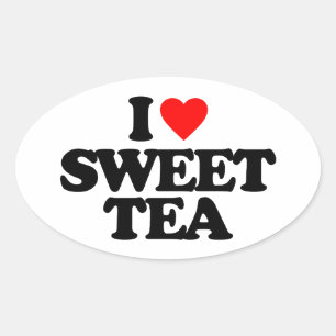 PEGATINA OVALADA ME ENCANTA EL TÉ DULCE