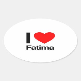 Pegatina Ovalada me encanta la fatima