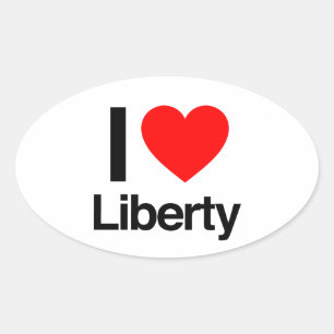 Pegatina Ovalada me encanta la libertad