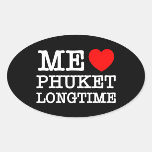 PEGATINA OVALADA ME ENCANTA PHUKET POR MUCHO TIEMPO