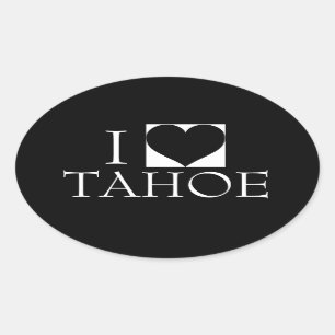 PEGATINA OVALADA ME ENCANTA TAHOH GLOSSY BUMPER STICKER