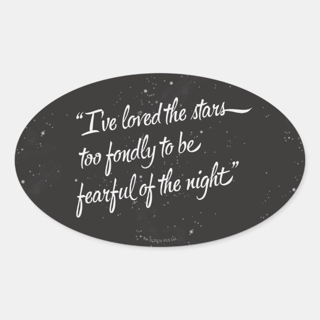 Pegatina Ovalada Me han encantado las estrellas (Anverso)