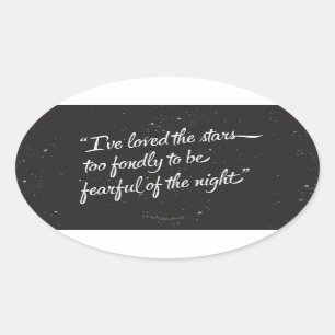 Pegatina Ovalada Me han encantado las estrellas