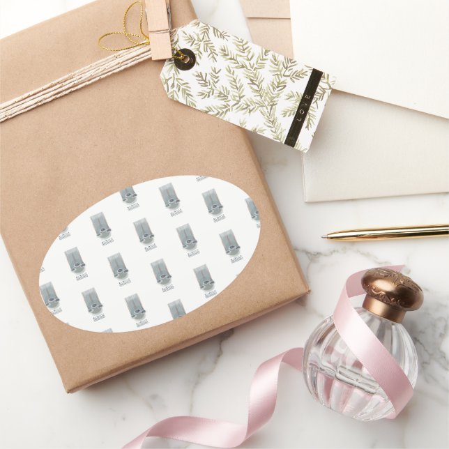 Pegatina Ovalada medidor de control objet_2_rain (Regalar)