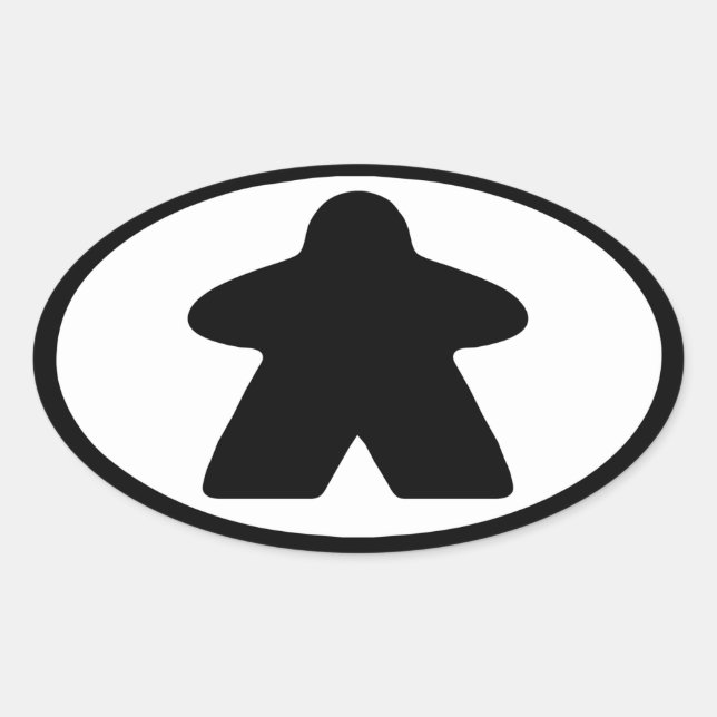 Pegatina Ovalada Meeple Nation (Anverso)