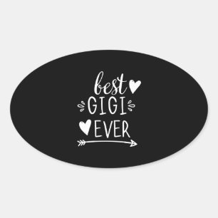 Pegatina Ovalada Mejor Gigi La Abuela Regala La Abuela Gigi Long