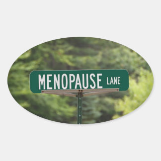 Pegatina Ovalada Menopausia - Mujeres maduras - Mujeres - Humor Ova