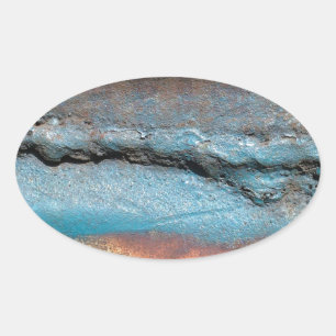 Pegatina Ovalada Metalizado oxidado