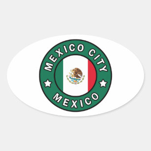 Pegatina Ovalada México D.F.