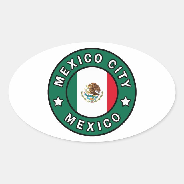 Pegatina Ovalada México D.F. (Anverso)